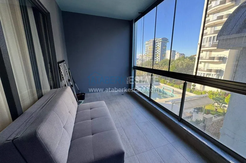 Purchase  One bedroom apartment with furniture and a glazed balcony in Mahmutlar, Alanya 19 