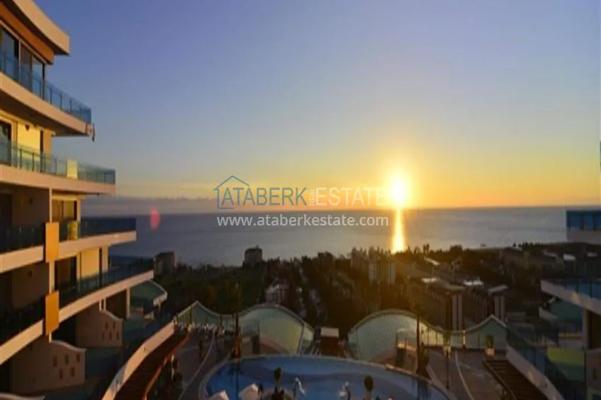 1+1 apartment with sea view in Konakli - hotel format 5 ★, short-term rent, suitable for a residence permit 6 