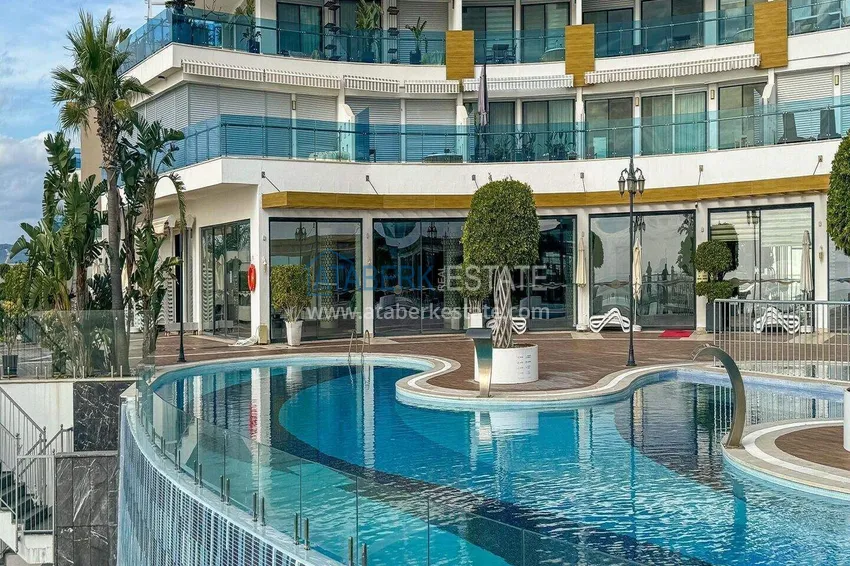 1+1 apartment with sea view in Konakli - hotel format 5 ★, short-term rent, suitable for a residence permit 7 