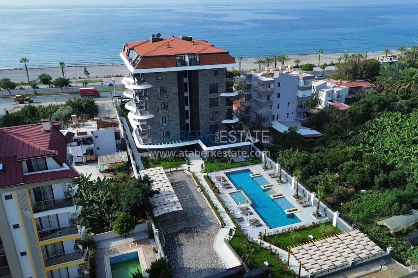 Apartment 1+1 with sea view on the first line in Kestel - 47 m², unfurnished, premium complex 1 