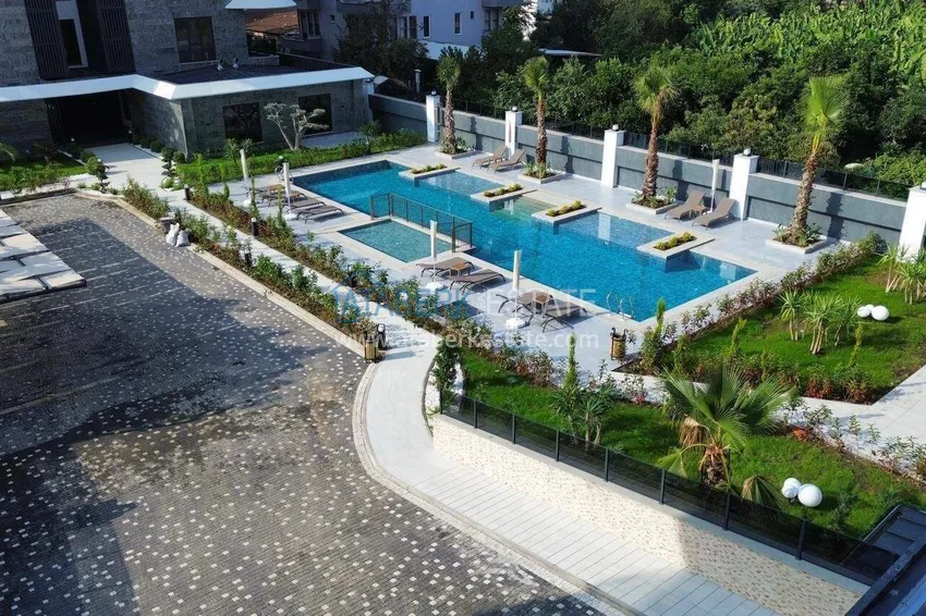 Apartment 1+1 with sea view on the first line in Kestel - 47 m², unfurnished, premium complex 10 