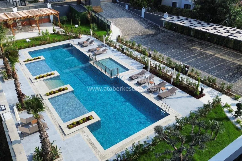 Apartment 1+1 with sea view on the first line in Kestel - 47 m², unfurnished, premium complex 12 