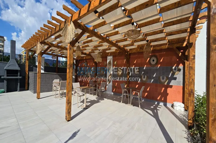 Apartment 1+1 with sea view on the first line in Kestel - 47 m², unfurnished, premium complex 14 