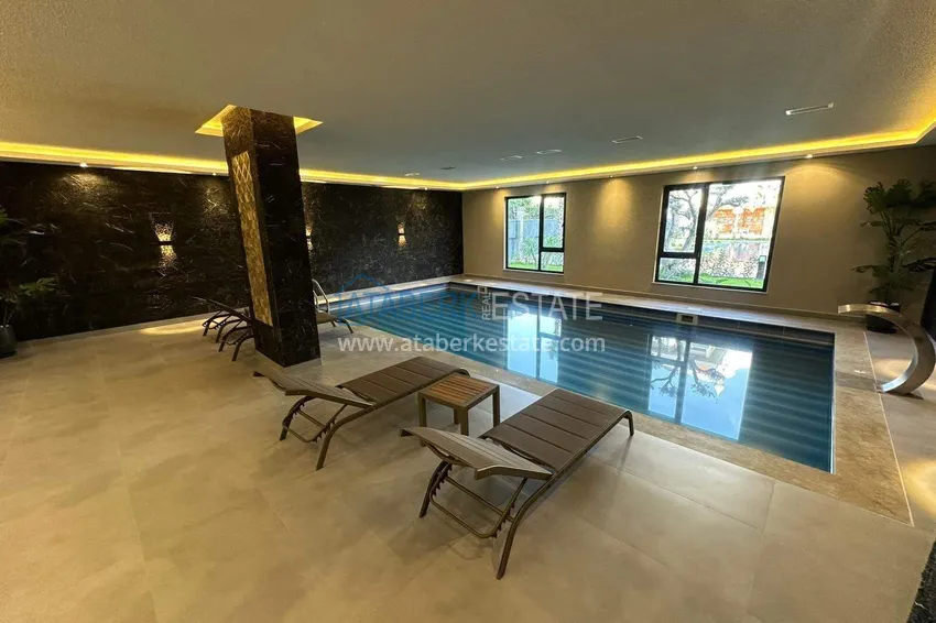 Apartment 1+1 with sea view on the first line in Kestel - 47 m², unfurnished, premium complex 18 