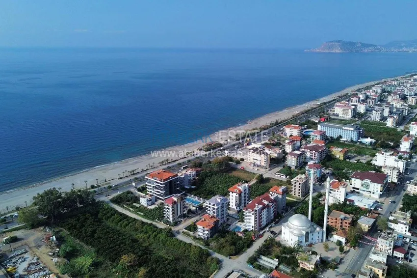 Apartment 1+1 with sea view on the first line in Kestel - 47 m², unfurnished, premium complex 5 