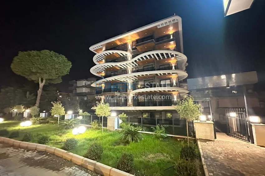 Apartment 1+1 with sea view on the first line in Kestel - 47 m², unfurnished, premium complex 7 