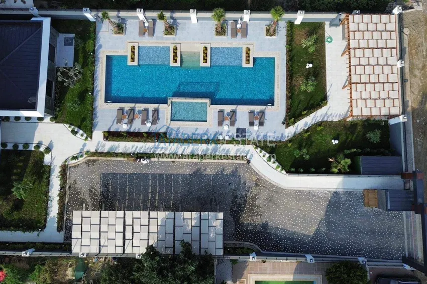 Apartment 1+1 with sea view on the first line in Kestel - 47 m², unfurnished, premium complex 6 