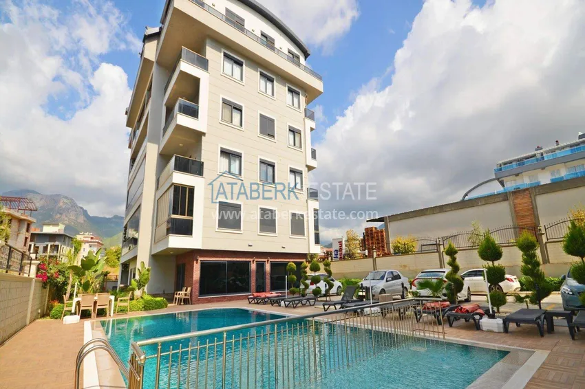 Penthouse duplex 3+1 in Oba, Alanya — furniture, separate kitchen, glazed balcony  1 