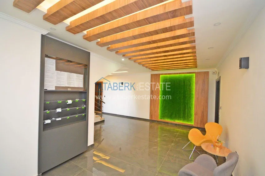 Penthouse duplex 3+1 in Oba, Alanya — furniture, separate kitchen, glazed balcony  10 