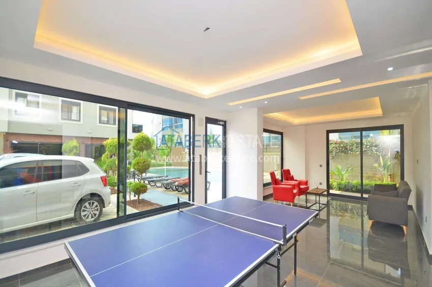 Penthouse duplex 3+1 in Oba, Alanya — furniture, separate kitchen, glazed balcony  12 