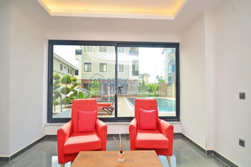 Penthouse duplex 3+1 in Oba, Alanya — furniture, separate kitchen, glazed balcony  13 