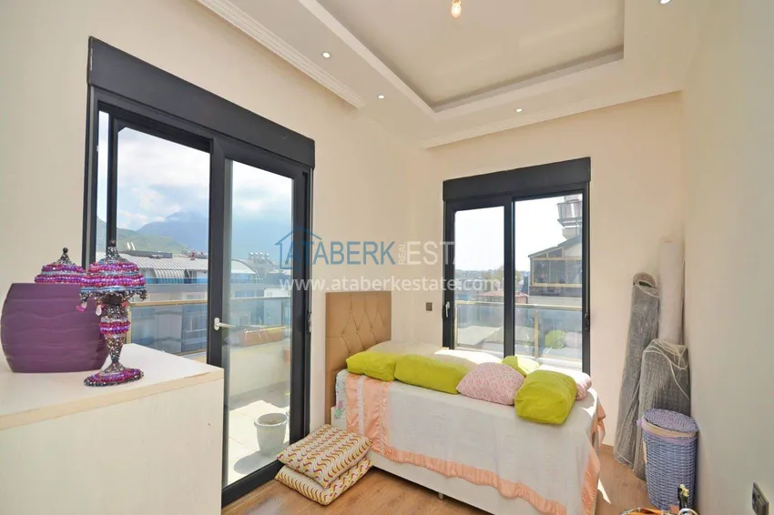 Purchase  Penthouse duplex 3+1 in Oba, Alanya — furniture, separate kitchen, glazed balcony  14 