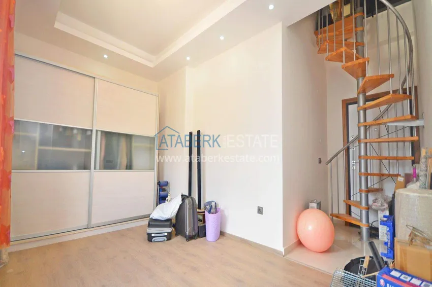 Purchase  Penthouse duplex 3+1 in Oba, Alanya — furniture, separate kitchen, glazed balcony  17 