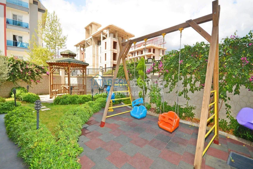 Penthouse duplex 3+1 in Oba, Alanya — furniture, separate kitchen, glazed balcony  4 