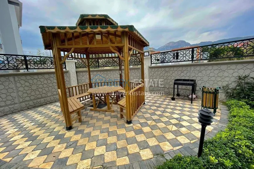 Penthouse duplex 3+1 in Oba, Alanya — furniture, separate kitchen, glazed balcony  6 