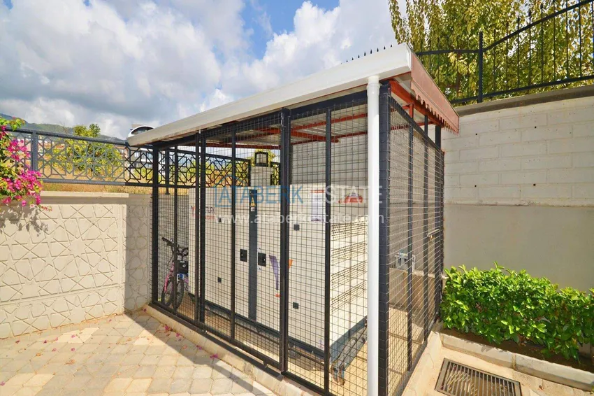 Penthouse duplex 3+1 in Oba, Alanya — furniture, separate kitchen, glazed balcony  7 