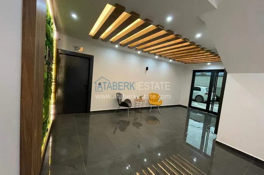 Penthouse duplex 3+1 in Oba, Alanya — furniture, separate kitchen, glazed balcony  9 