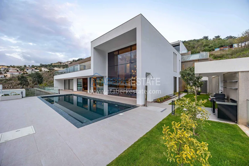 Premium 4+1 villa with panoramic views in Kargicak - fully furnished, suitable for citizenship  14 