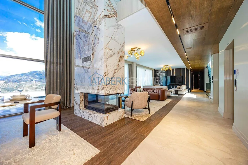 Purchase  Premium 4+1 villa with panoramic views in Kargicak - fully furnished, suitable for citizenship  4 