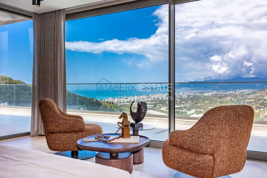 Purchase  Premium 4+1 villa with panoramic views in Kargicak - fully furnished, suitable for citizenship  28 