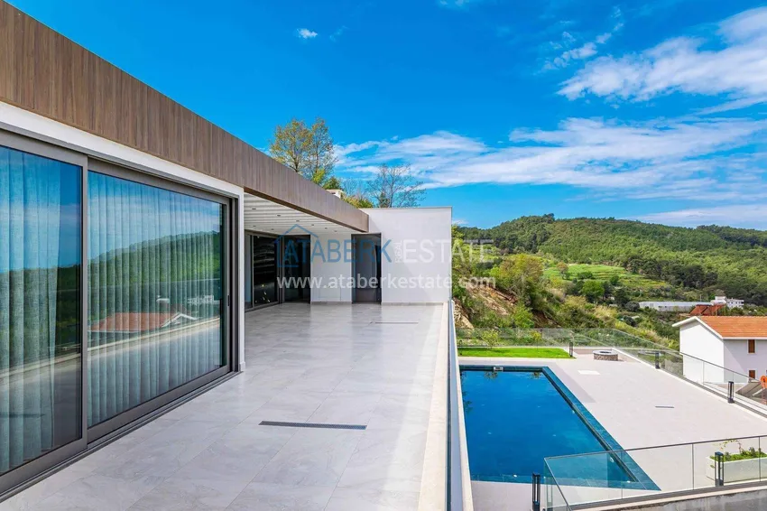Purchase  Premium 4+1 villa with panoramic views in Kargicak - fully furnished, suitable for citizenship  45 