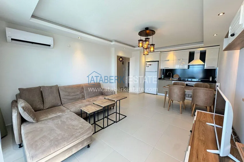 Purchase 1+1 apartment in Mahmutlar — new furniture, 70 m², glazed balcony, sea and mountain views 6 