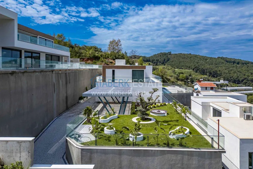 Premium 4+1 villa with panoramic views in Kargicak - fully furnished, suitable for citizenship  8 
