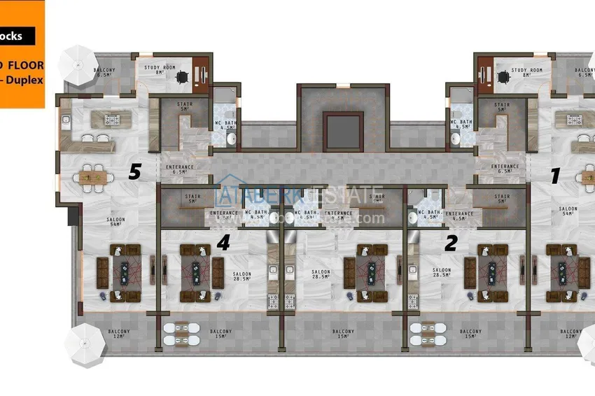 Buy cheap 3+1 garden duplex in Kargicak - 300 m² private plot 2 