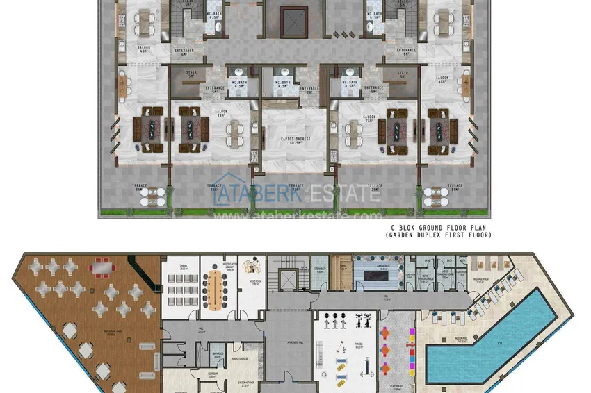 Buy cheap 3+1 garden duplex in Kargicak - 300 m² private plot 1 