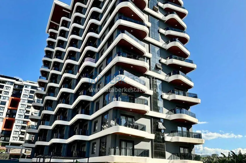 2+1 duplex in Mahmutlar with furniture and sea and mountain views 1 