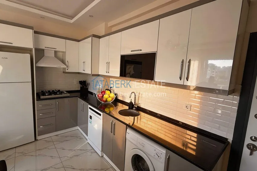 Purchase  Two-room apartment in Alanya, Oba area — 60 m2 furnished and mountain views  2 