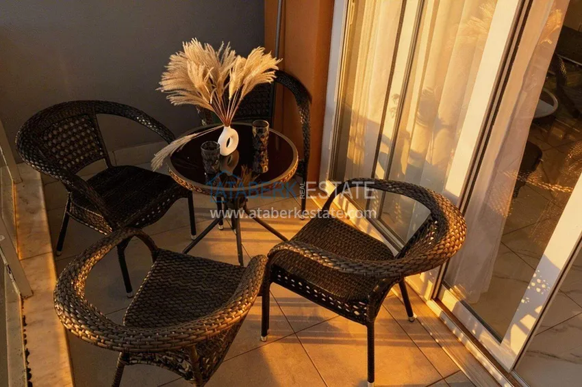 Purchase  Two-room apartment in Alanya, Oba area — 60 m2 furnished and mountain views  6 
