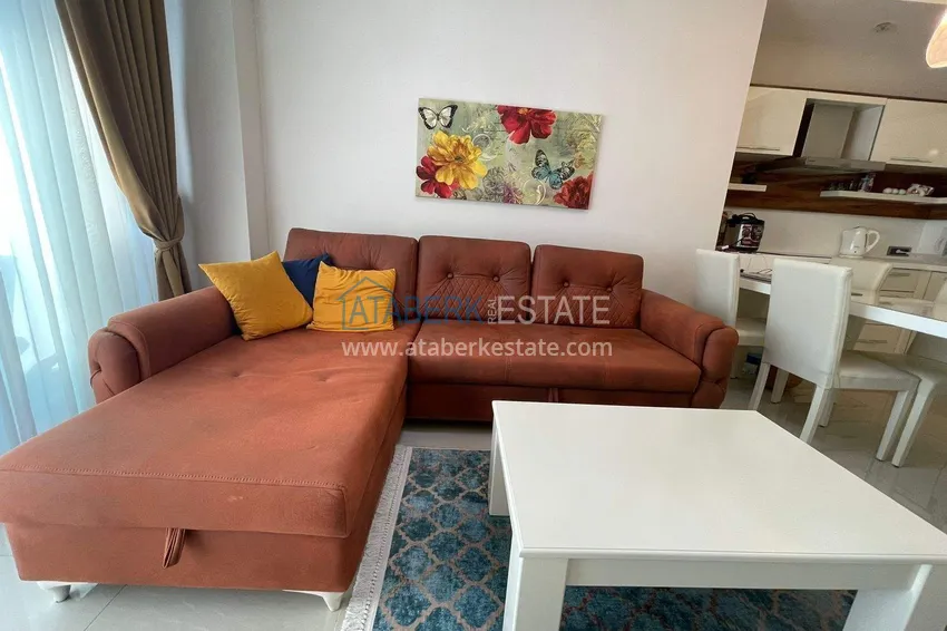 Purchase  1+1 apartment in Mahmutlar - furniture, glazed balcony, sea view, 200 m to the beach 6 