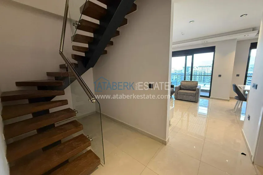 Purchase 2+1 duplex in Mahmutlar with furniture and sea and mountain views 7 