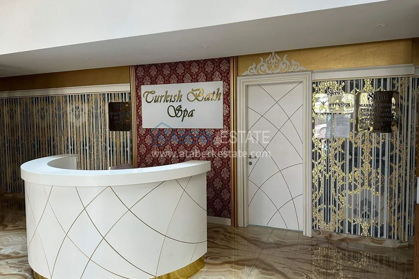 1+1 apartment in Mahmutlar - furniture, glazed balcony, sea view, 200 m to the beach 10 