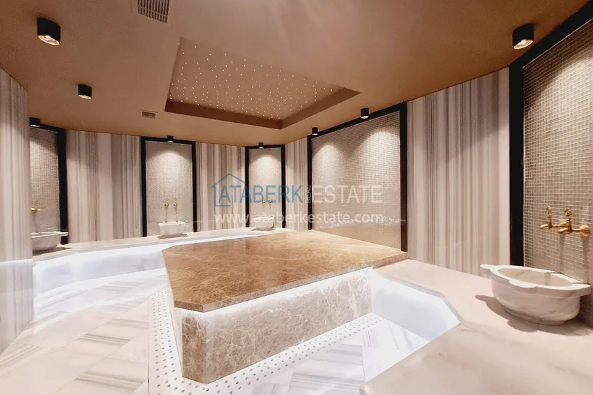 1+1 apartment in the center of Alanya, Cleopatra beach area - sea and fortress view 16 