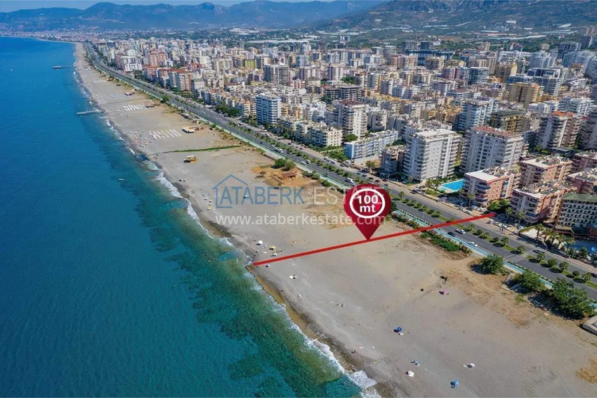 Linear 3+1 apartment on the first line in Mahmutlar - furniture, direct sea view 2 