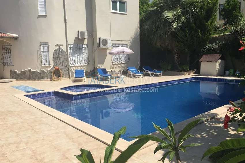 4+1 triplex villa in Avsallar - furnished, with pool and sea view 2 