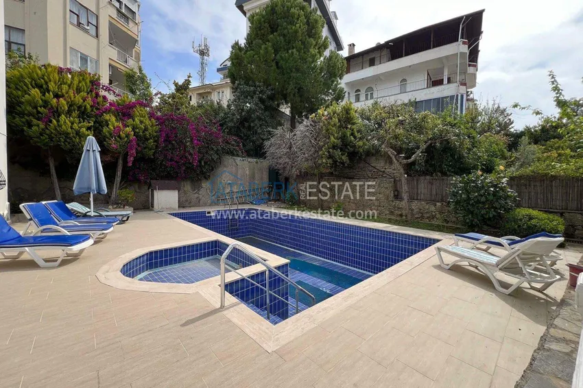 4+1 triplex villa in Avsallar - furnished, with pool and sea view 5 