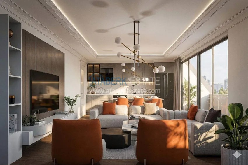 Purchase  A new project in the center of Alanya at the start of sales - 0% installments, minimum prices, residence permit 14 