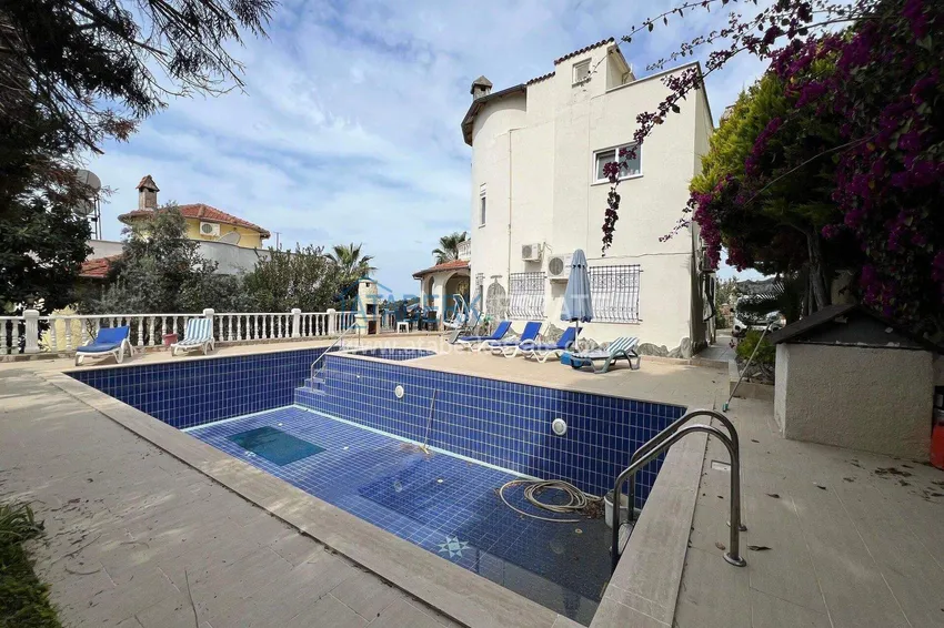 4+1 triplex villa in Avsallar - furnished, with pool and sea view 6 