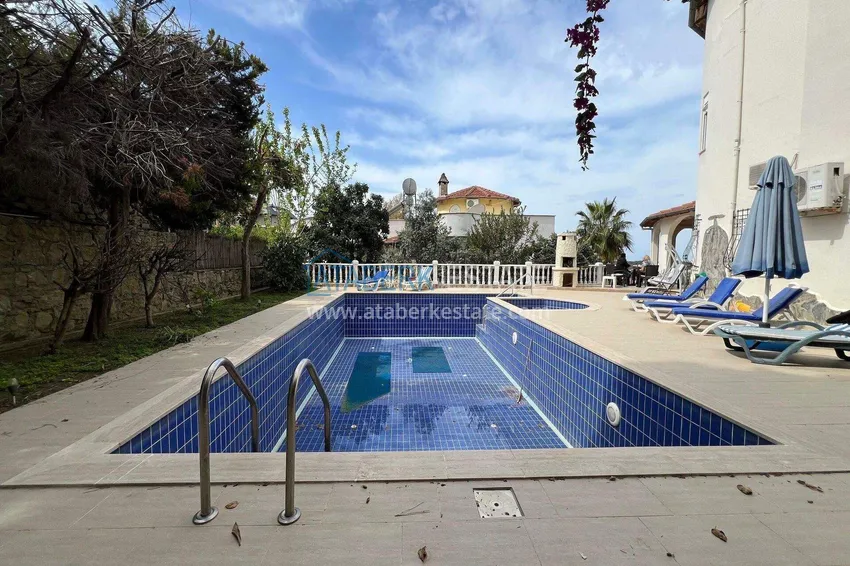 4+1 triplex villa in Avsallar - furnished, with pool and sea view 7 