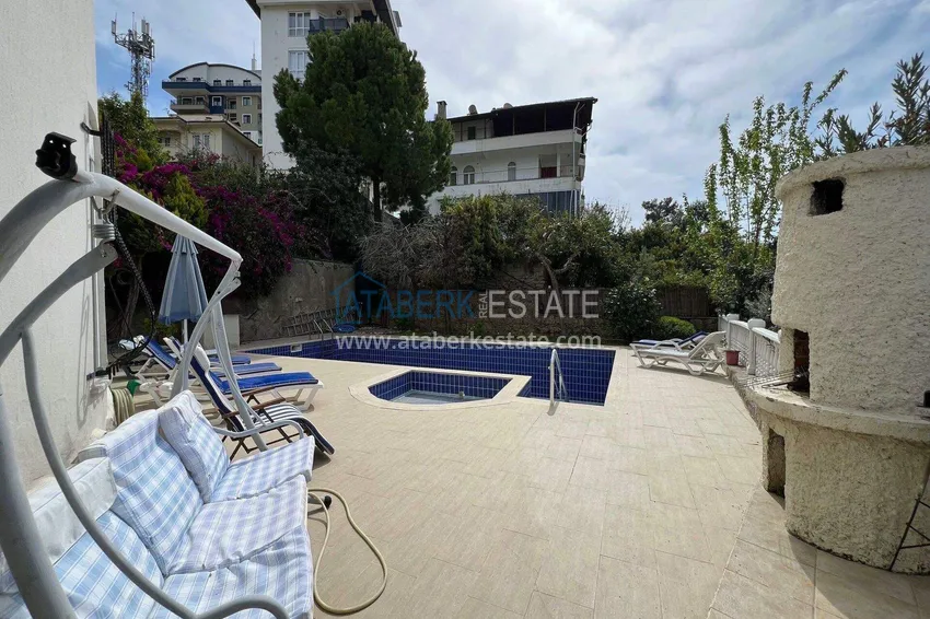 4+1 triplex villa in Avsallar - furnished, with pool and sea view 8 