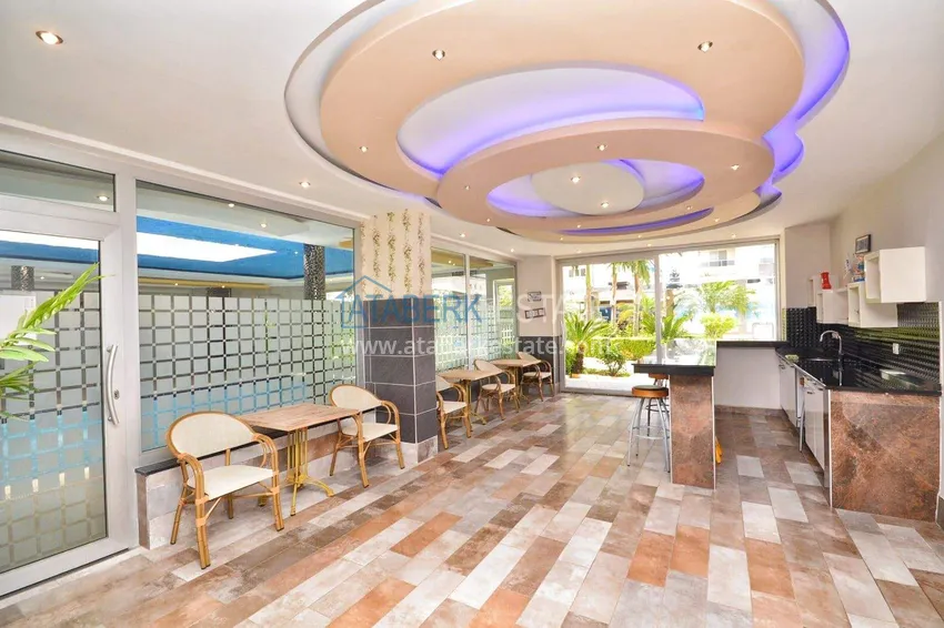 Apartment 1+1 70 m2 in Kestel — furnished, glazed balcony, 100 meters from the sea 15 