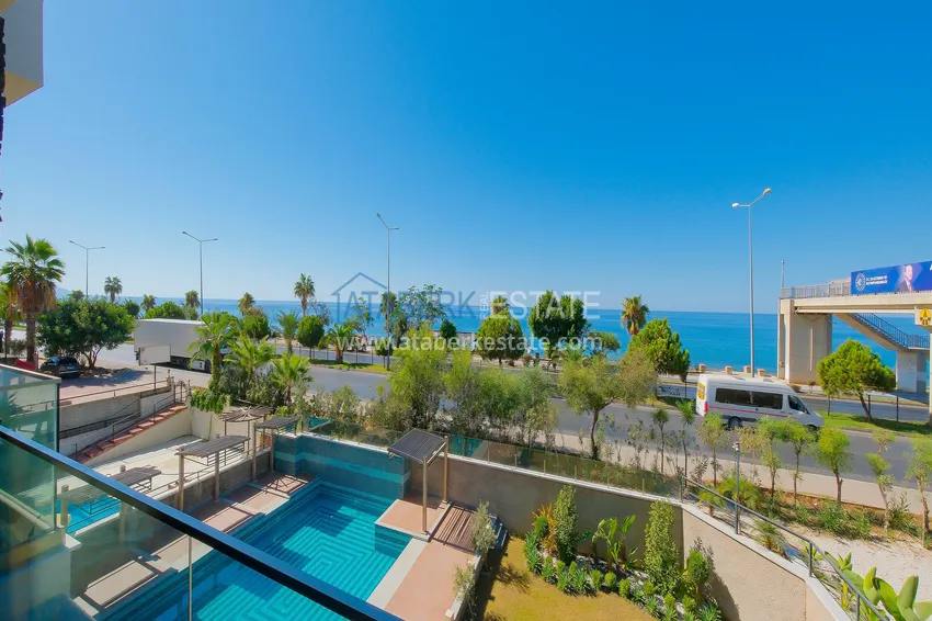 Purchase  1+1 sea view apartment in Kestel - first line, suitable for citizenship 20 