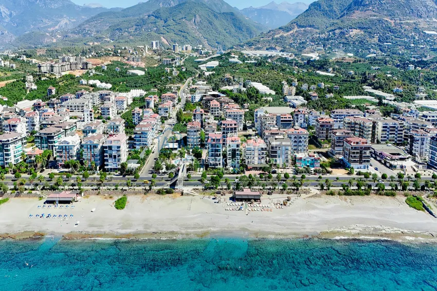 1+1 sea view apartment in Kestel - first line, suitable for citizenship 5 