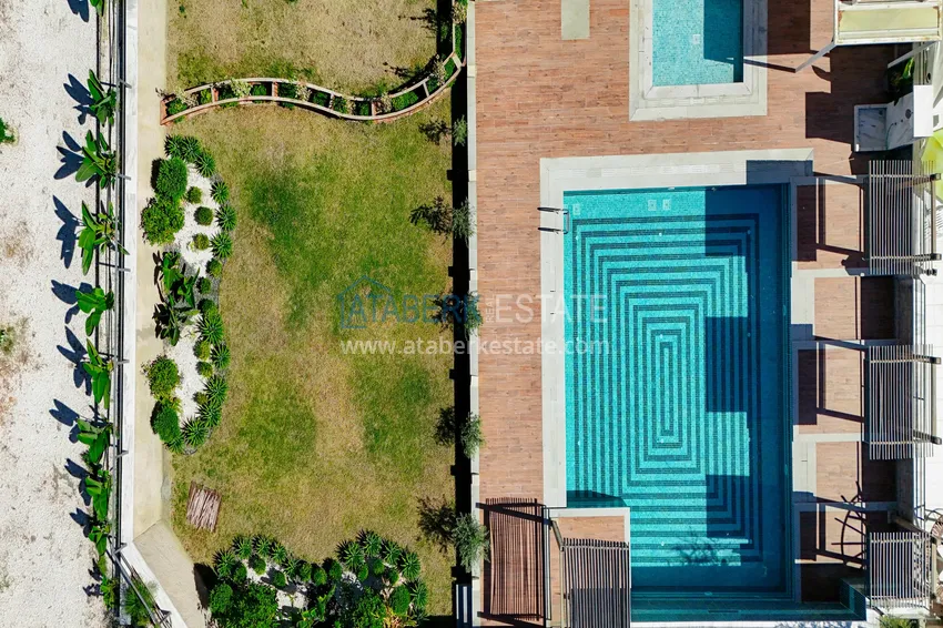 1+1 sea view apartment in Kestel - first line, suitable for citizenship 7 