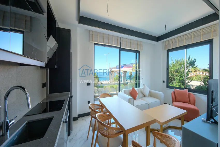 Purchase  1+1 sea view apartment in Kestel - first line, suitable for citizenship 7 