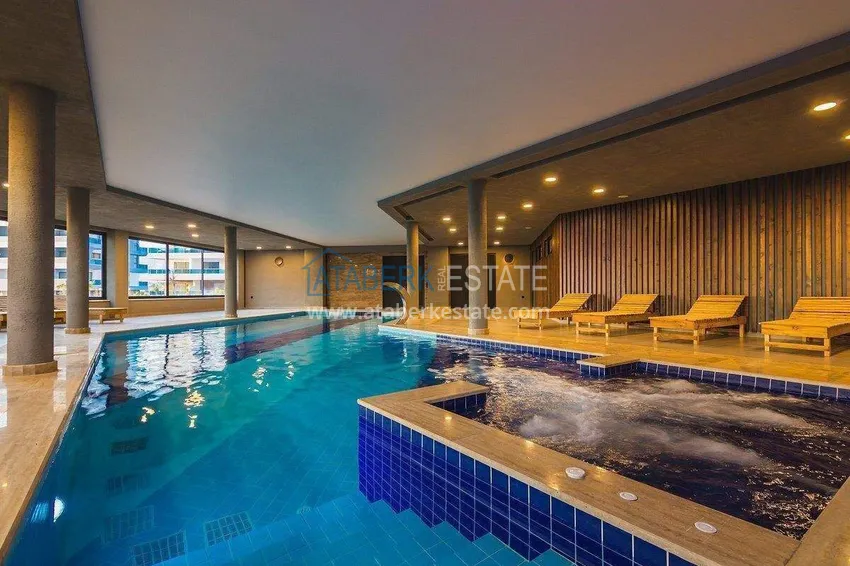 Penthouse duplex 2+1 in Kargicak from the owner - luxury furniture, panoramic view 27 