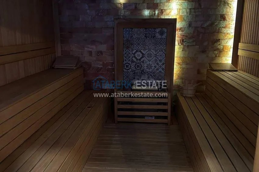 Penthouse duplex 2+1 in Kargicak from the owner - luxury furniture, panoramic view 32 